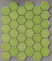 Carrelage Mosaïque Hexagonal en Porcelaine Multicolore Artistique de Luxe Moderne 400x400mm Antidérapant Glaçure Métallique Garantie 5 Ans Mur Extérieur