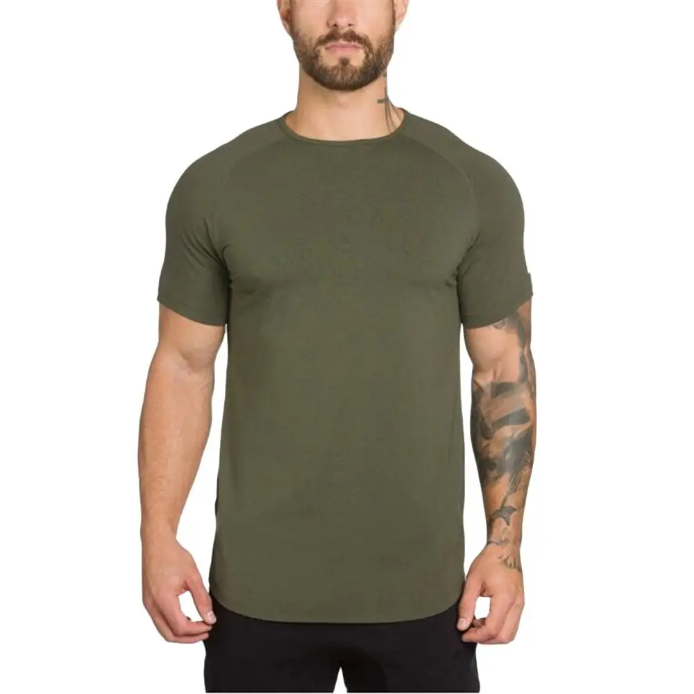 cotton spandex blended Men's o-neck t shirt cheap slim fit t shirt manufacturer