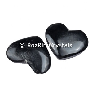Best Quality <b>Black</b> tourmaline Puffy <b>Heart</b> - Product Image 1