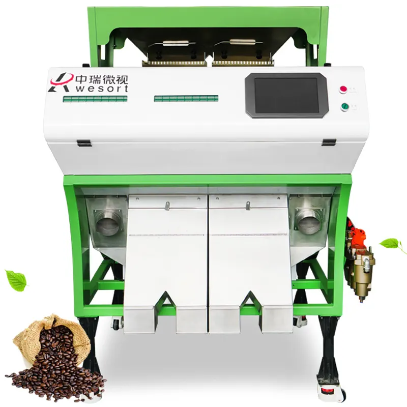 Optical Sorter Supplier Coffee Bean Color Sorter /cocoa Beans Sorting Machine WESORT Color or Customized 1.1-1.4 KW 24 Hours 99%