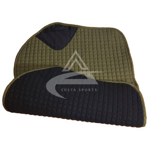 Tapis de selle de cheval vert foncé équestre anti-rétrécissement personnalisé respirant grande taille confortable coussin de selle de cheval en tissu de coton - Product Image 3