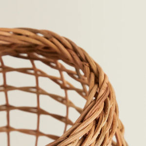 Panier suspendu en rotin naturel au design élégant, panier de rangement rond en rotin pour la décoration de la maison - Product Image 6