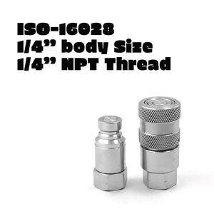 Raccord rapide à face plate de 1/4 pouce 35 Mpa pour outils hydrauliques <span class=keywords><strong>Quickjack</strong></span> et équipements de levage - Product Image 3