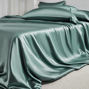 Sábana plana de seda ropa de cama de lujo chino puro 100% seda pura de morera - Product Image 1