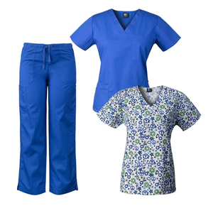 Uniforme décontracté d'infirmière, uniforme de couleur unie pour femmes, uniforme de clinique pour animaux de compagnie, vêtement de Protection avec poche à col en v pour médecins, vêtements de travail - Product Image 4