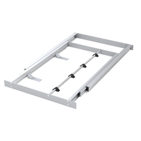 Mécanisme de glissière de table extensible industrielle en aluminium Ram Industrie T60 à extension complète, capacité 80 kg, longueur 1000 mm, cuisine