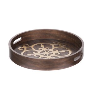 Plateau de service en métal de conception personnalisée de luxe Vaisselle élégante Ustensiles de cuisine pour la décoration de table d'occasions alimentaires-La plus grande fabrication - Product Image 3