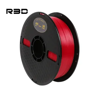 R3D एबीएस लाल रेशा 1.75mm 1KG साफ घुमावदार 3D प्रिंटर के लिए उच्च गुणवत्ता