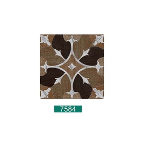 Carrelage de sol en porcelaine polie marron bicolore 40x40cm - Product Image 1