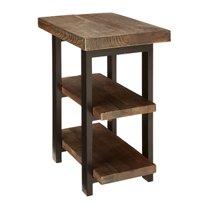 Mesa decorativa industrial de lujo moderna con almacenamiento de 3 niveles Muebles laterales industriales de madera de bajo precio Sala de estar Estilo antiguo - Product Image 6