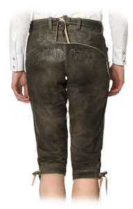 Lederhosen authentiques pour hommes en cuir bavarois, costume traditionnel allemand pour l'Oktoberfest, shorts - Product Image 2