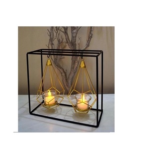 เชิงเทียนโลหะ,เชิงเทียนโลหะสำหรับตกแต่งผนังแบบสร้างสรรค์สีดำสำหรับตกแต่งวางไว้ตรงกลางสำหรับงานเลี้ยงวันเกิด - Product Image 2