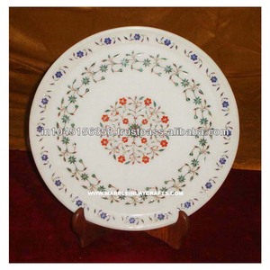 Indian Marble Inlay Plate Home Decorative Marble Inlay Plate - Product Image 1