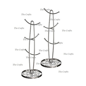 Porte-gobelet et verre en métal couleur vert et or avec support de tasse en verre de qualité exclusive à un prix acceptable - Product Image 6