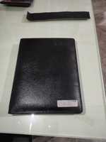 Classeur en cuir véritable, support de documents, multifonctionnel, professionnel, porte-documents avec boucle, sac de porte-documents