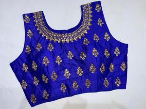 Katan indien Saree dernier concepteur tenue de fête mariage dames femmes porter Georgette soie broderie travail Sari avec chemisier vêtements - Product Image 2