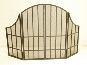 Écran unique de cheminée en fer à 3 panneaux pour l'amélioration de l'habitat - Product Image 4