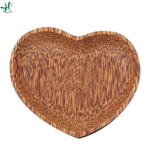 Bandeja para servir de madera de coco y bambú natural hecha a mano con almacenamiento de cubiertos y cesta de organización del hogar - Product Image 2