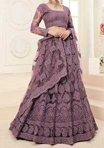 Longues Robes de Soirée Élégantes Vintage pour Femme, Lehengas Cholis en Soie, Tenues Musulmanes Raffinées - Product Image 3