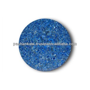 Cubierta Redonda para Mesa de Centro de Piedra Preciosa Lapiz Gemstone - Product Image 1