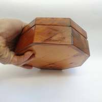 Boîte octogonale marocaine artisanale en bois, artisanat décoratif en bois de Thuya, fait main, nautique, personnalisable, 10 OEM, niche pour chien en bois poli