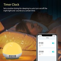 Machine intelligente de bruit blanc avec détection de température, veilleuse avec détection de pleurs de bébé, réveil pour un réveil en douceur