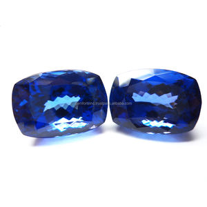 Cojín de piedras preciosas curativas sueltas Certificado de alta calidad de corte facetado de forma mixta de tanzanita azul natural, piedra de forma cuadrada de pera OEM - Product Image 5