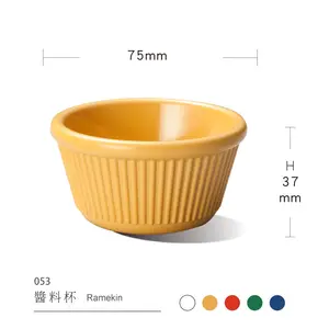 Hot Selling Kleurrijke Ramekins Voor Pudding Creme Brulee En Vla Souffle Dippng Sauzen Gerechten Melamine Borden & Plates Plastic