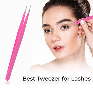 Kit de Pinzas para Pestañas de Acero Inoxidable de Alta Calidad, Duraderas y Reutilizables, Instrumentos de Belleza con Logotipo Personalizado para Venta en Línea - Product Image 5