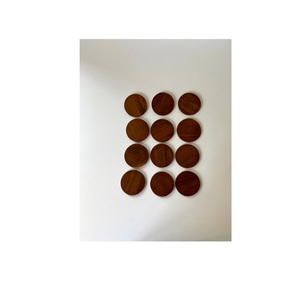 Free Sample 6piece Stone coaster Hand-made Stocked <b>Tea</b> Cup coaster <b>Set</b> With Gift Box Custom Round Shaped Solid <b>Wood</b> coaster - Product Image 1