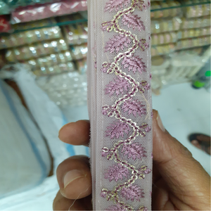 Rubans et lacets brodés à la main pour robe de mariée, faites à la main, de style indien, en tailles et couleurs assorties, 1 pièce - Product Image 3