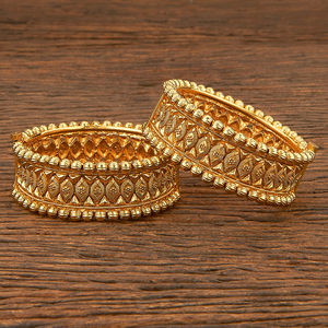 ส่งออกคุณภาพของดีไซเนอร์แฮนด์เมดชุบทองโบราณธรรมดาเปิดกำไล206942จาก Kanhai อัญมณี - Product Image 1