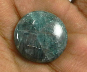 ธรรมชาตินีออน Apatite Cabochon 4.78 Gms รอบ22มิลลิเมตรพลอยหลวมสำหรับการทำเครื่องประดับ - Product Image 6