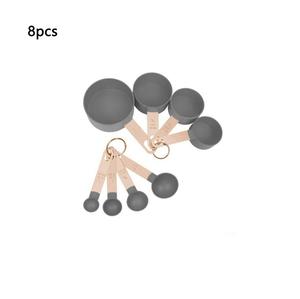 Las últimas tazas y cucharas medidoras esmaltadas de doble tono, medidas grabadas, mango corto, herramientas de cocina duraderas de grado superior - Product Image 6