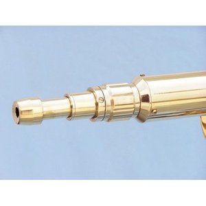 Télescope nautique En Laiton à Fixation Au Sol Capitainerie 39 "Télescope Avec Trépied En Bois - Product Image 2