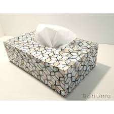 Caja de pañuelos de perlas madre para vajilla y accesorios de escritorio, caja de pañuelos de perlas madre para venta personalizada - Product Image 4