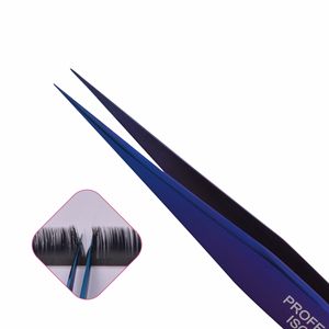 Pincettes à pointe droite pour Extension de cils, 5 pièces, pince à épiler, pour Volume et Isolation, de couleur violette, vente en gros - Product Image 1
