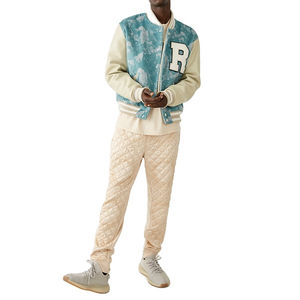 Custom Winter Chenille Embroidery Logo Polyester Men's <b>Thin</b> Stand Collar Varsity Bomber <b>Jacket</b> <b>Waterproof</b> Windproof - Product Image 5