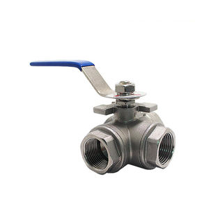 Katup Bola Manual COVNA <span class=keywords><strong>1.5</strong></span> Inci 3 Jalur Torsi Rendah Bahan Stainless Steel dengan Gagang Pengunci - Product Image 3