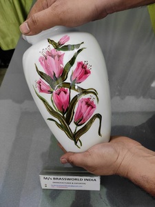 Urna de cremación de aluminio pintada a mano tradicional Brassworld Suministros funerarios Premium de India - Product Image 6