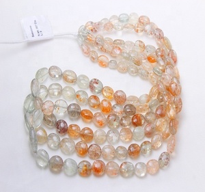 ลูกปัดซันสโตนธรรมชาติทรงรีเรียบเนียน คุณภาพ AAA+ ระดับท็อป ขนาด 18 นิ้ว สีธรรมชาติ 100% สำหรับทำเครื่องประดับ - Product Image 4