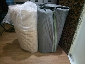 Rouleau de canne à coudre en rotin dépoli, sangle carrée tissée, largeur 100%, 45 à 90cm, Kaylin, 0084817092069 WA - Product Image 2