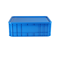 Caisse de rangement industrielle en plastique PP recyclé de haute qualité avec poignée, multifonctionnelle, gain de place, empilable pour les consommateurs