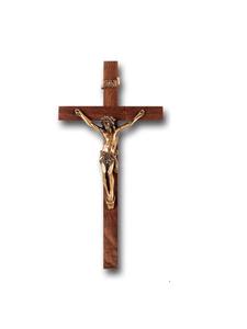 Croix en bois 12mm, fournitures d'église, crucifix en laiton - Product Image 4