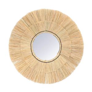 Fait à la main 100% naturel vietnamien jonc de mer miroir moderne Vintage Design Style rustique maison mur décoratif pour salon chambre - Product Image 1