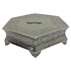 Soporte decorativo para tartas de diseño antiguo, alta calidad, venta al por mayor, elegante, recubierto de polvo blanco, soporte para tartas hecho a mano - Product Image 4