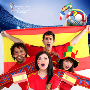 Bandera de la Copa Europea para eventos, Bandera de mano del equipo de fútbol de <span class=keywords><strong>españa</strong></span>, personalizada, venta al por mayor de fábrica - Product Image 5