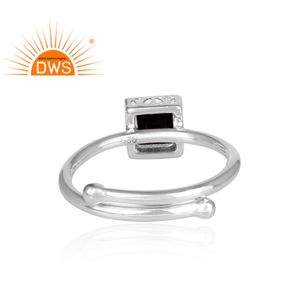 Bague de déclaration en argent 925, pierre précieuse naturelle, forme carrée, fait à la main, vente en gros, bijoux - Product Image 4