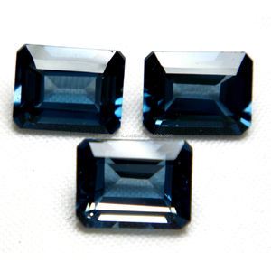 Topaze bleue ronde ovale rectangulaire mélange forme pierre précieuse coupe à facettes naturelle taille calibrée décembre pierre de naissance pierre précieuse topaze bleue - Product Image 2