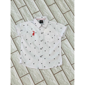 เสื้อเชิ้ตแขนสั้นปักสำหรับเด็กชุดเสื้อผ้าเด็กผู้ชาย - Product Image 2